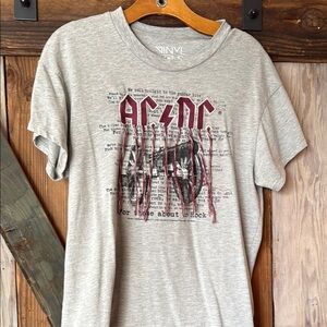Gray AC/DC Graphic T-Shirt
